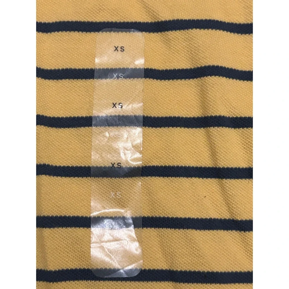 GAP Kids Boys Yellow Navy Striped Short Sleeve‎ Polo Shirt Size XS